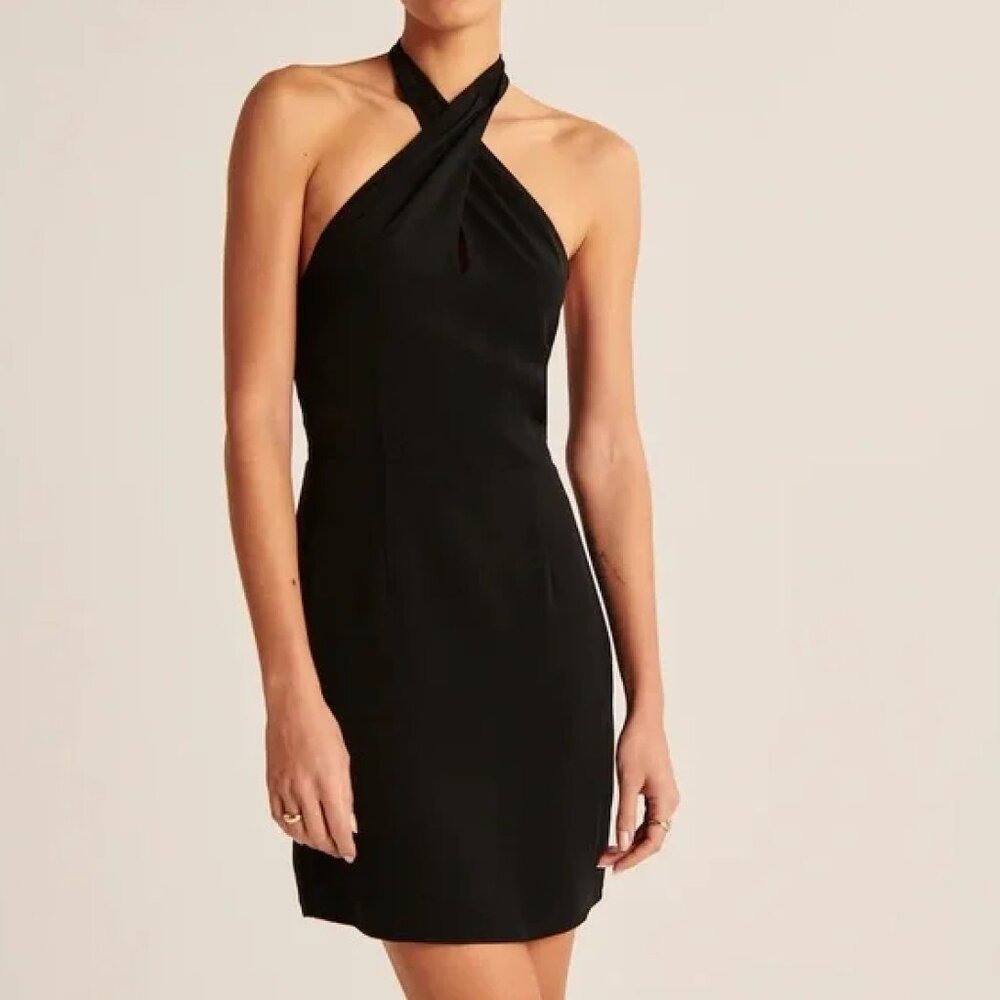 ABERCROMBIE & FITCH Cocktail Mini Dress Black Size XS Petite NWT NEVER WORN